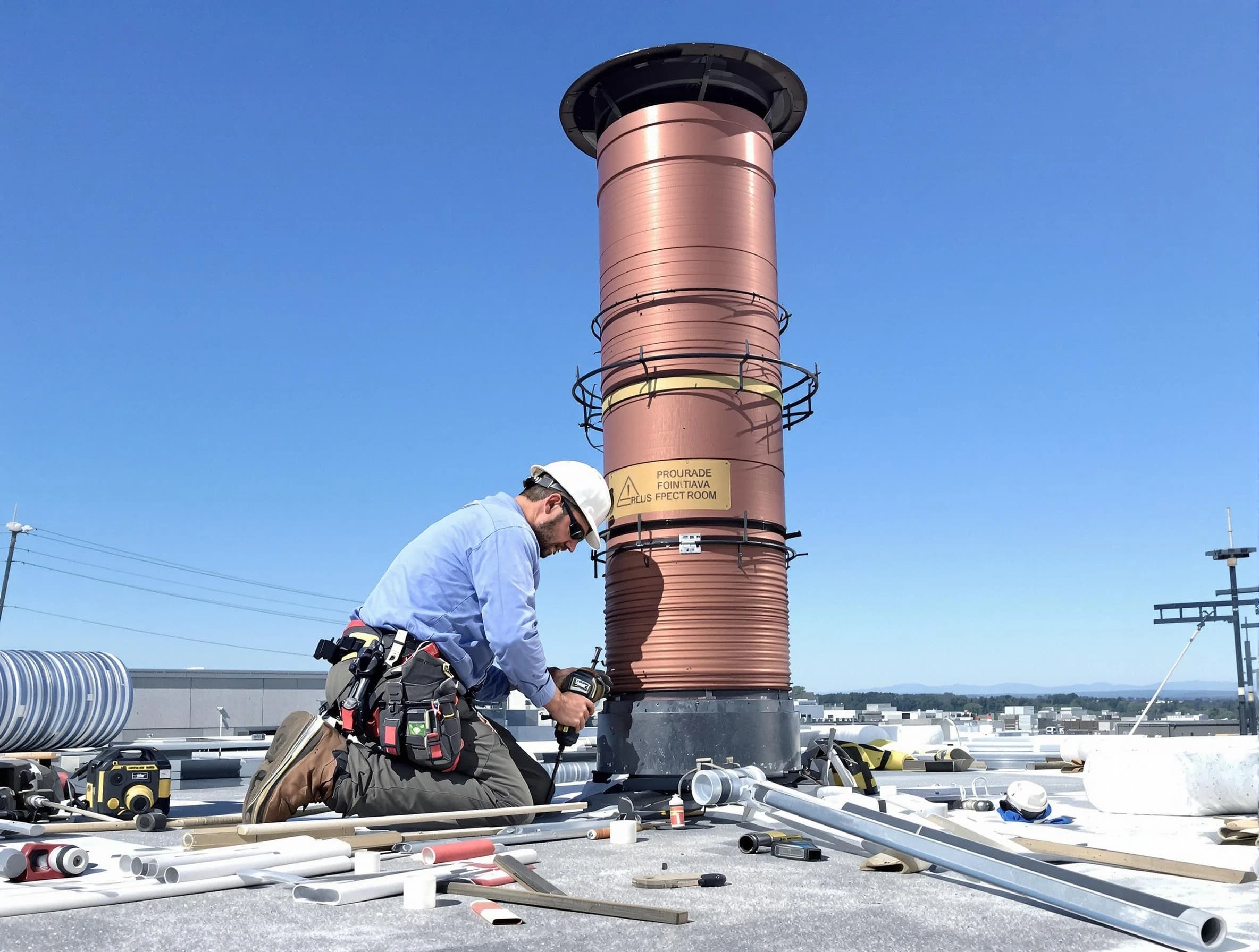 Installed chimney liner by South Weber Chimney Sweep in South Weber, UT