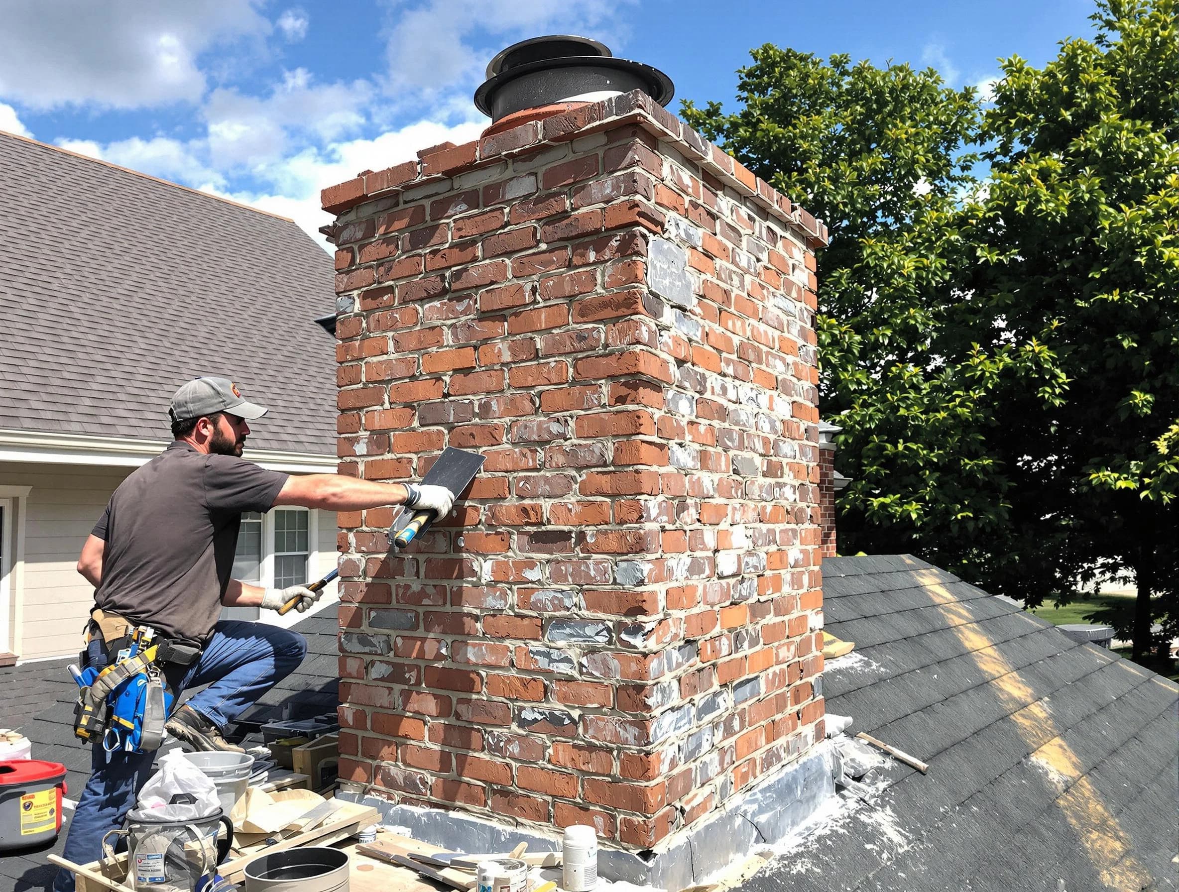 Completed chimney rebuild by South Weber Chimney Sweep in South Weber, UT