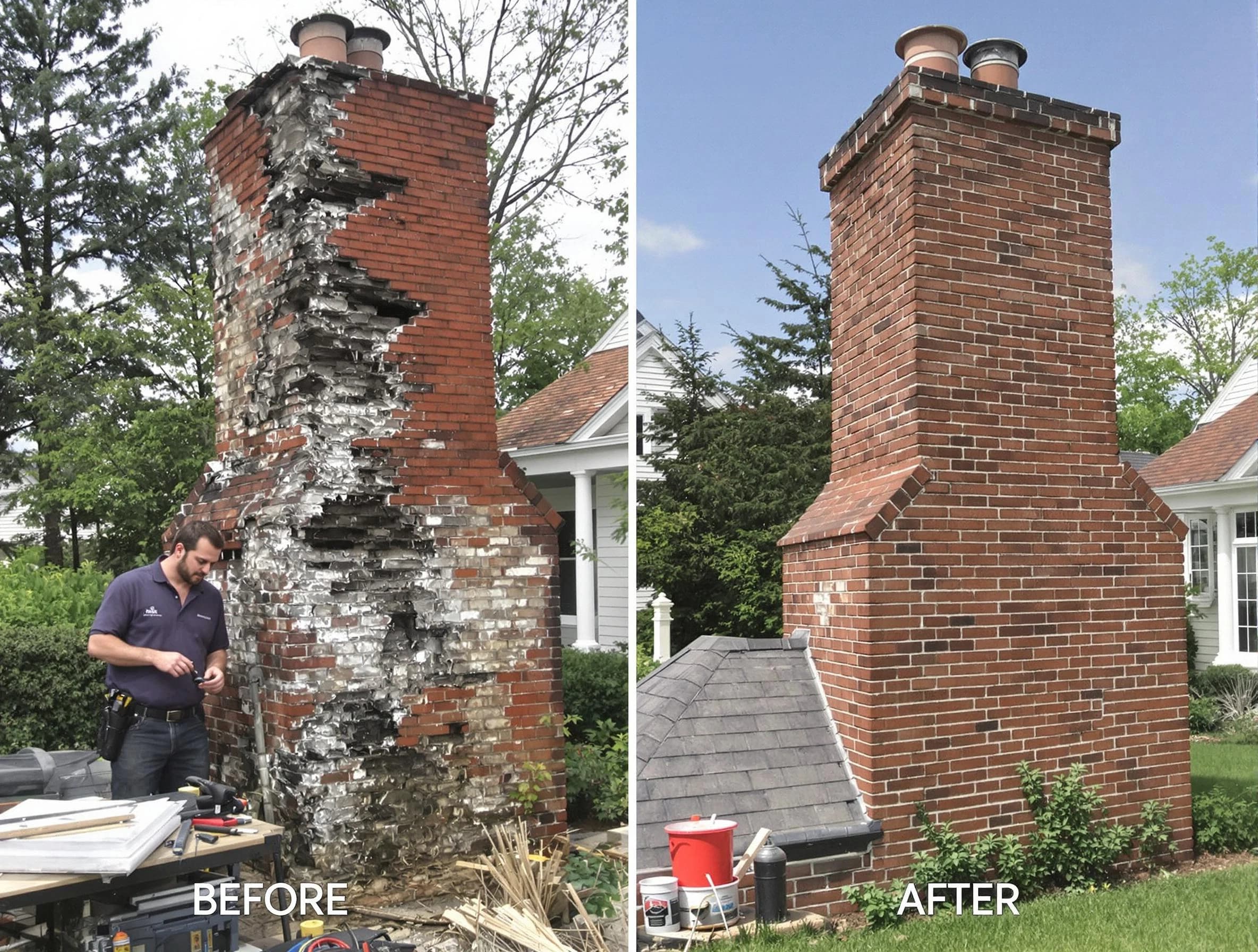 South Weber Chimney Sweep performing a full chimney restoration in South Weber, UT