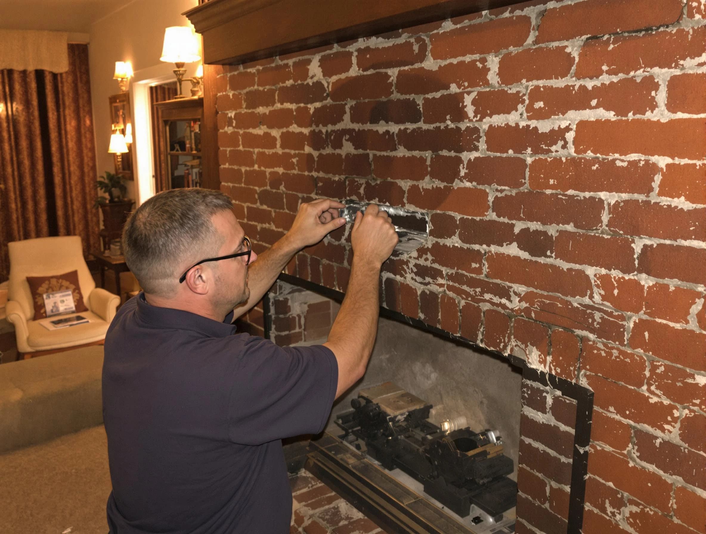 South Weber Chimney Sweep expert fixing a fireplace in South Weber, UT