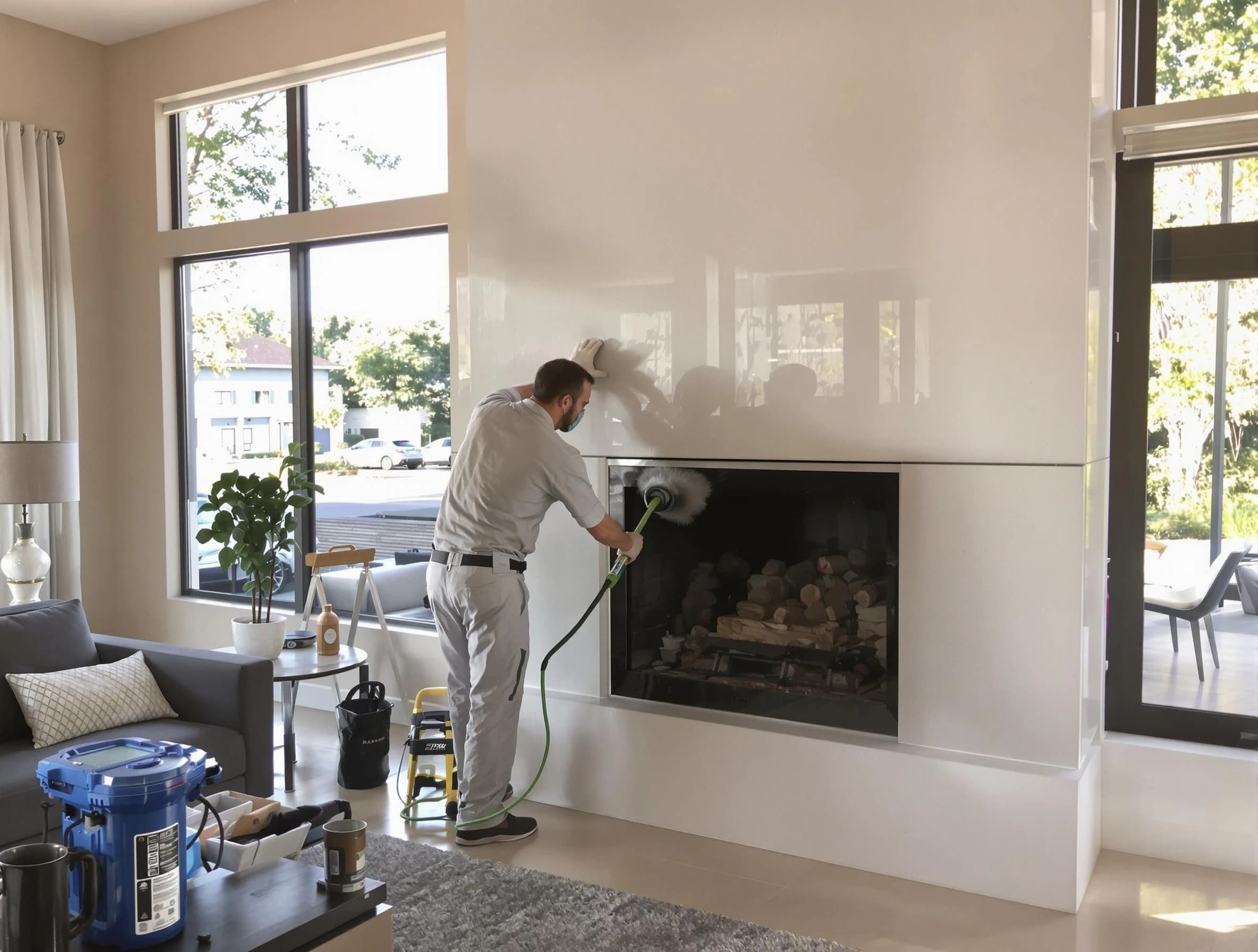 South Weber Chimney Sweep performing thorough soot removal in South Weber, UT