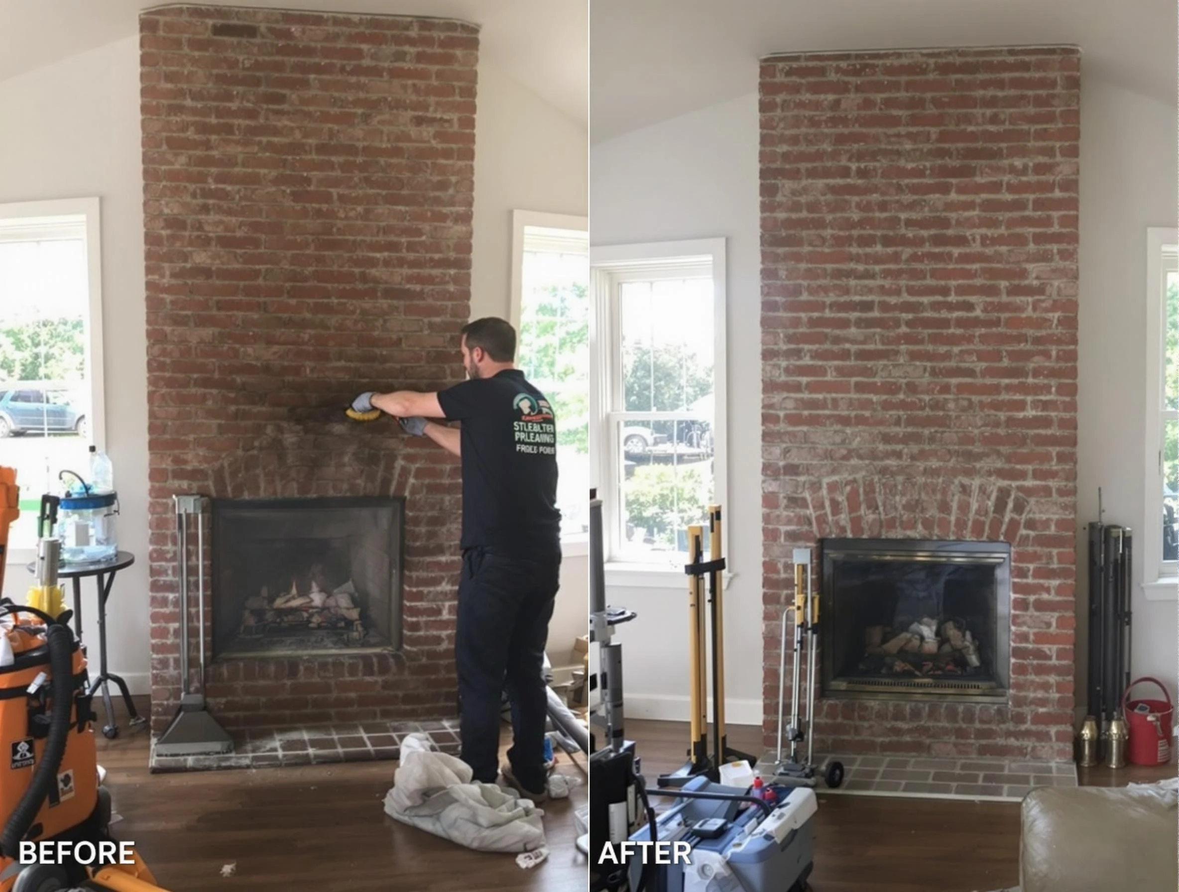 Finished chimney sweeping service by South Weber Chimney Sweep in South Weber, UT