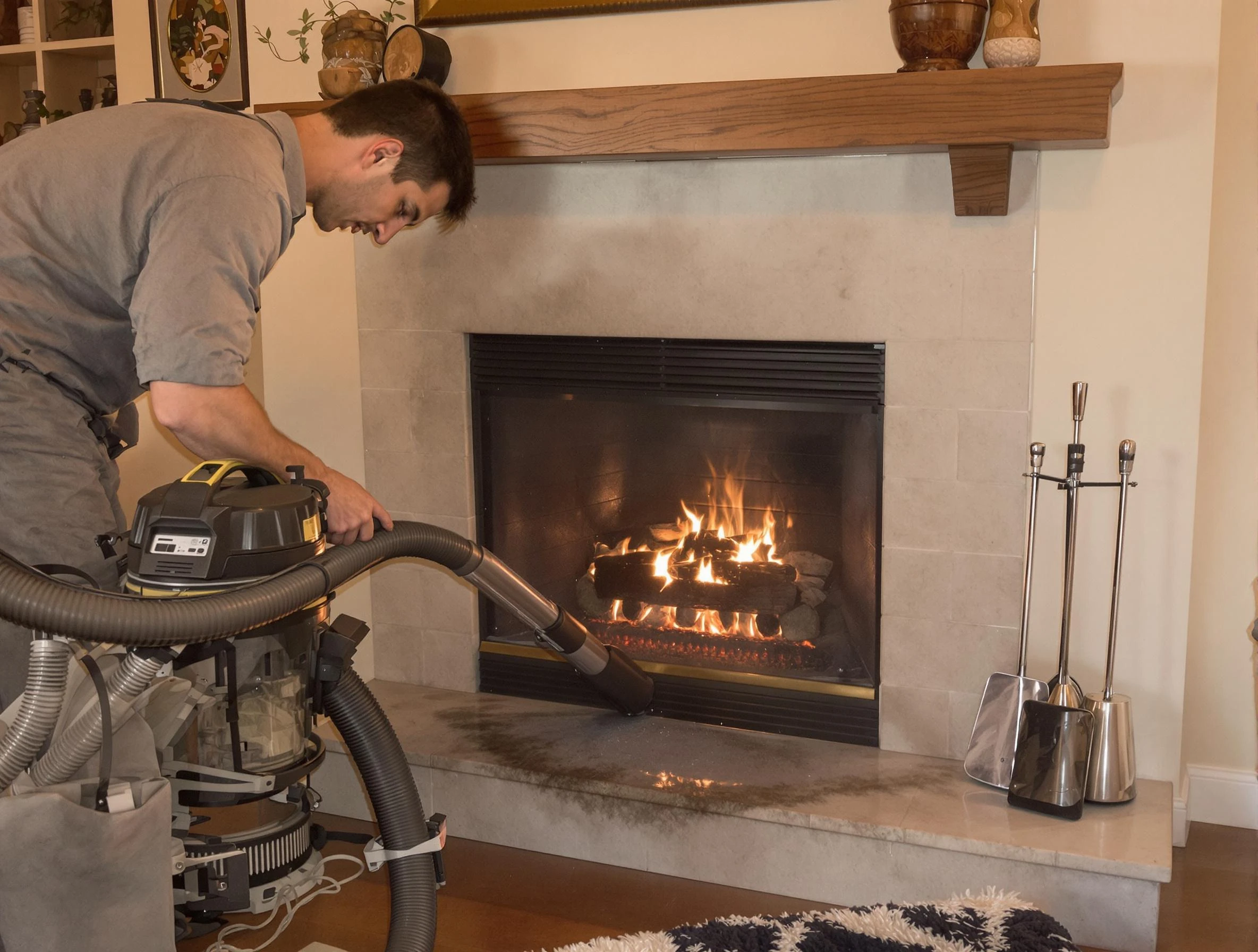 Routine fireplace upkeep by South Weber Chimney Sweep in South Weber, UT